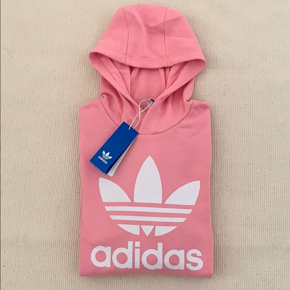 NEW Adidas Hoodie Sweatshirt Pink - Picture 1 of 8